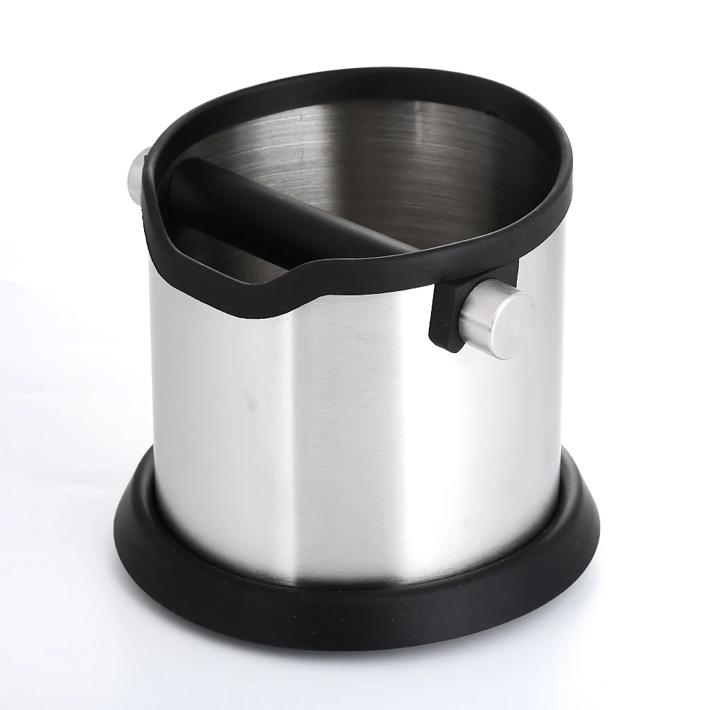 US $29.38 Realand 1800ml Stainless Steel Espresso Knock Box Anti Slip Coffee Grind Dump Bin Waste Bin With Detachable Knock Bar Barista