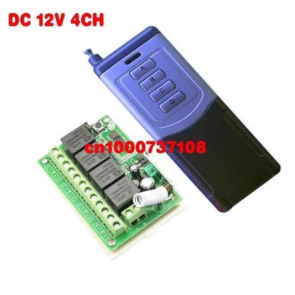 

DC12V 10A 4 ch remote control light switch 315mhz wireless remote motor control switch and remote control light switch lowes