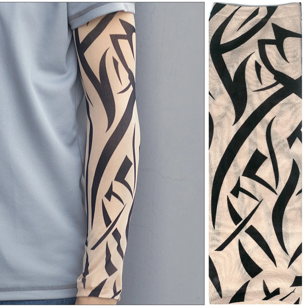 На открытом воздухе для верховой езды 3D Ретро Татуировка печать Для мужчин's и Для женщин гетры для рук дизайн анти-УФ эластичная летняя Солнцезащитная одежда с длинным рукавом HU001