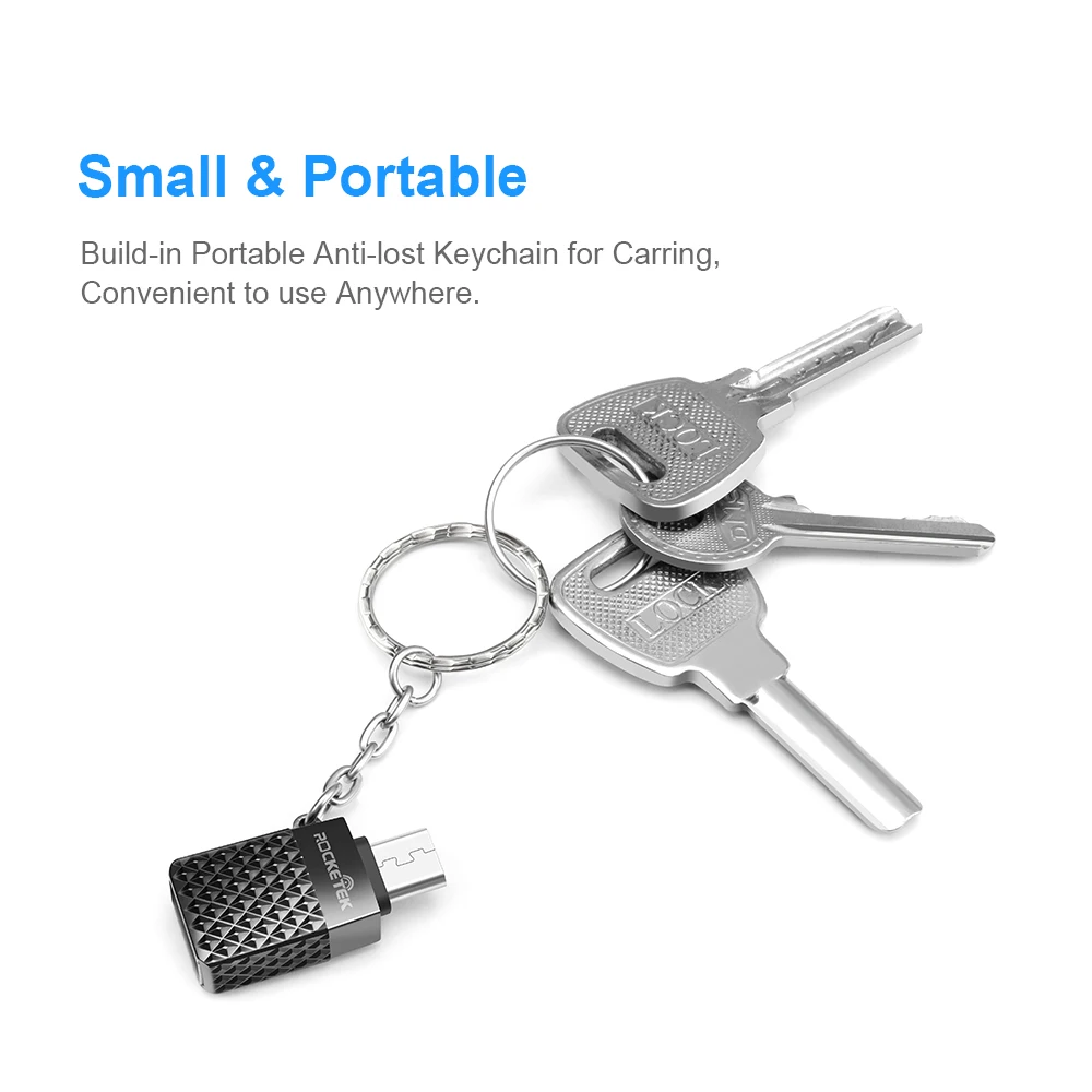 Rocketek Micro для USB OTG адаптер Алюминиевые аксессуары Мужской конвертер Samsung Xiaomi LG Huawei