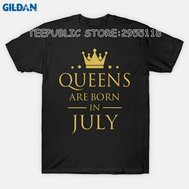 2018 Новый Летний Лидер продаж Мода o образным вырезом Queens рождаются в июле с