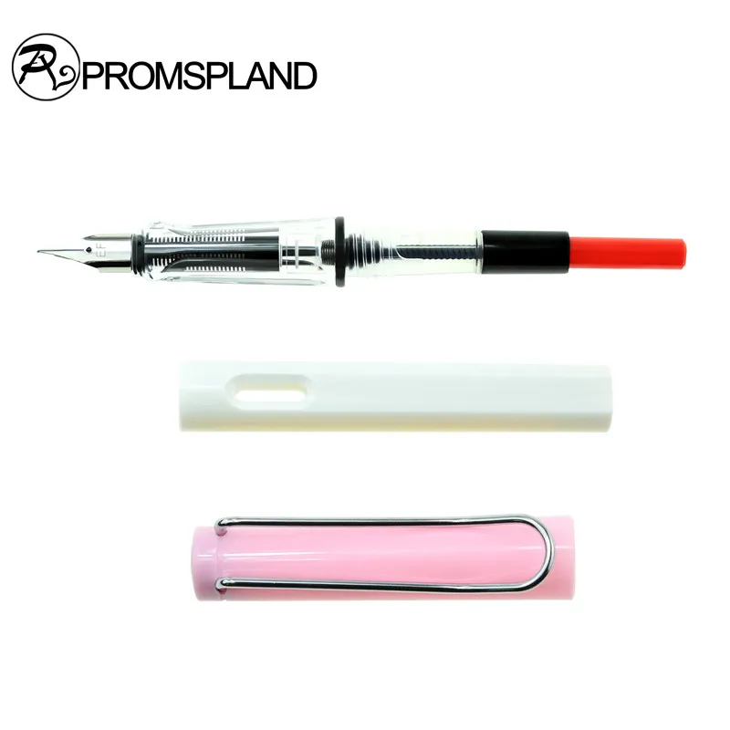 

PROMSPLAND Fountain Pen Office Supplies ABS Material Escolar Brand Ink Pens Gifts Stationery Caneta Tinteiro Kawii 14.3cm