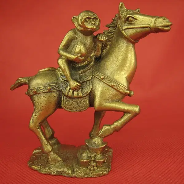 

light copper Fenghou Hou immediately immediately urged officials Wang monkey riding career business gift ornaments