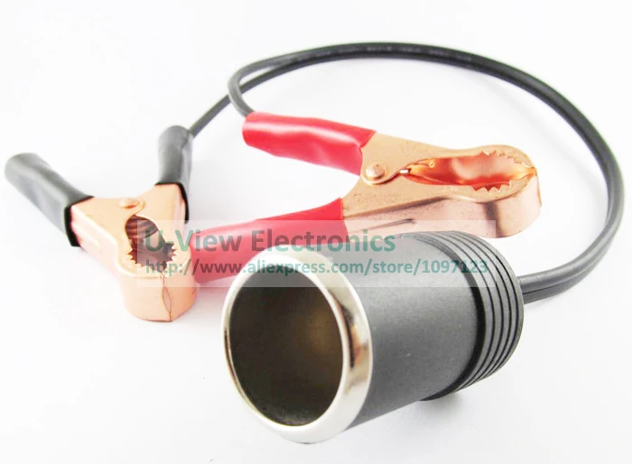 Battery Terminal Clip-on Cigarette Lighter Power Jack Socket Adapter Cable/Free Shipping/6PCS | Электроника