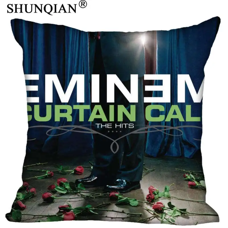 

Eminem Custom Gift Pillow Cover Decorative Square Zippered Two Side Pillowcase 35x35cm,40x40cm,45x45cm,60x60cm