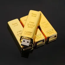 Реальная емкость Золотой USB флэш-накопитель 32 Гб слиток Золотой бар ручка флэш-накопитель карта памяти 16 ГБ 8 ГБ 4 ГБ креативный подарок USB2.0