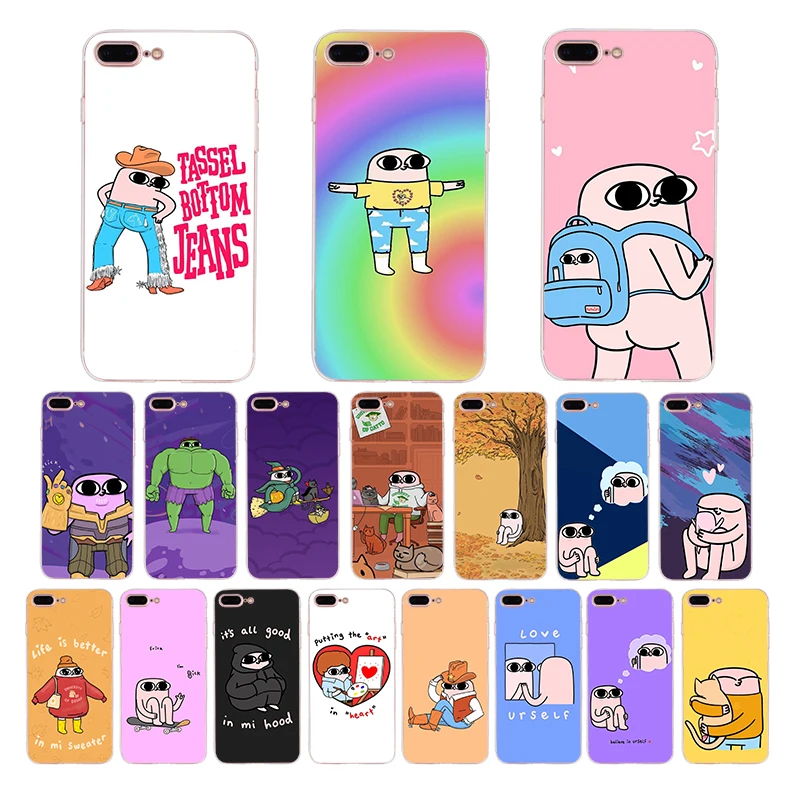 

Cute Cartoon ketnipz soft mobile phone case for iphone x xr xs max 5s 5 6 6s 7 8 plus se silicone Pink Hilarious Comics shell