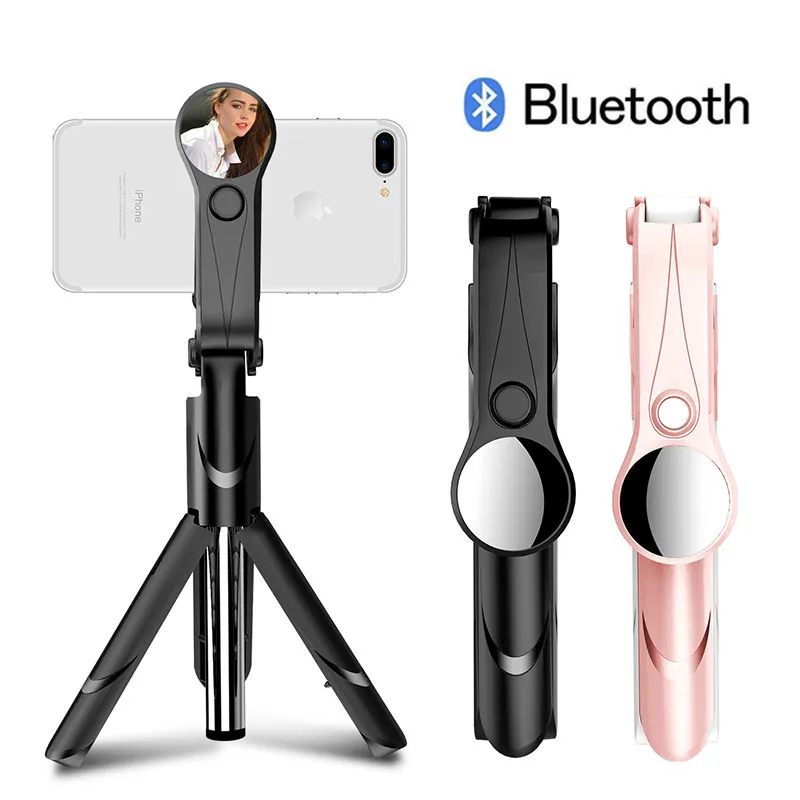

Mini Tripod Wireless Bluetooth Selfie Stick With Mirror Extendable Monopod For iPhone X 8 7 6s Plus Samsung Xiaomi Z2