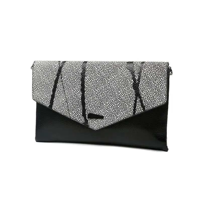

2018Bag Women Tote Bag Envelope Genuine Cow Leather Day Clutches Leopard New Ladies Fashion Large Soft Versatile High Quality