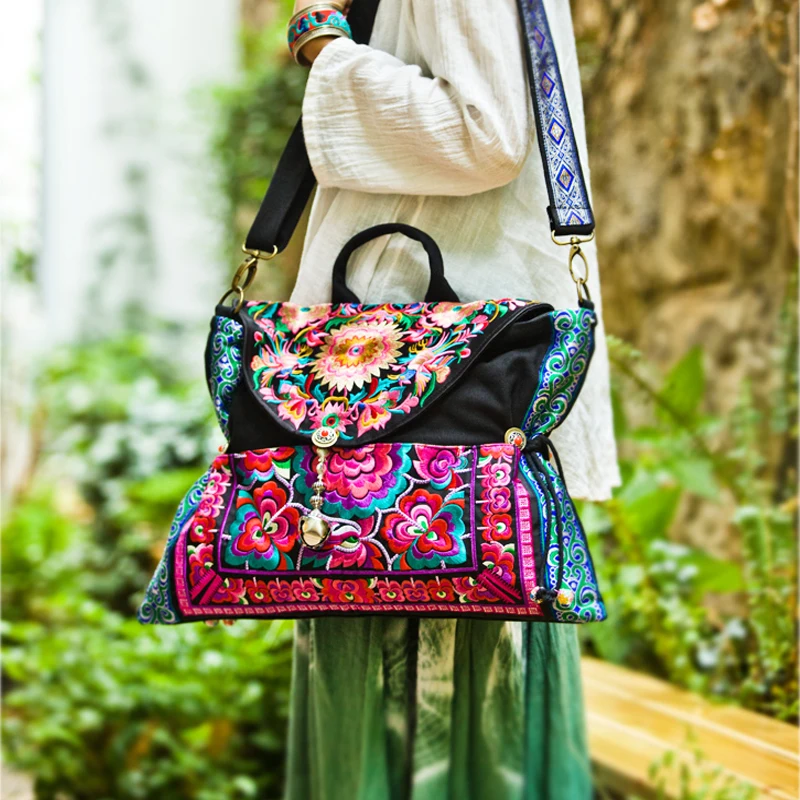 Новейшая модель; в богемном стиле, брендовые товары, тканевые кеды, женские сумки этнические сумки с вышивкой, через плечо в винтажном стиле; Повседневная дорожная сумка сумки через плечо
