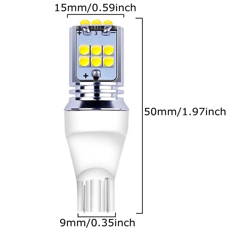 2 шт. T15 W16W WY16W супер яркий 1800LM CREE чип светодиодный Автомобильный задний тормозной светильник обратный светильник автомобильный сигнал поворота Белый Красный Янтарный Желтый