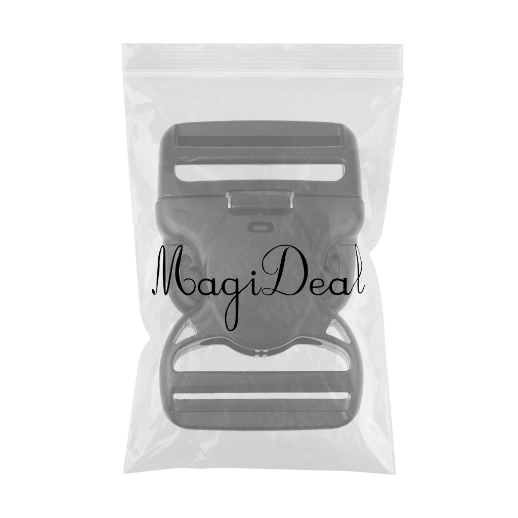 MagiDeal 50mm Plastic Side Release Buckle Clips/Sliders/fastening For Webbing Black Outdoor Tools