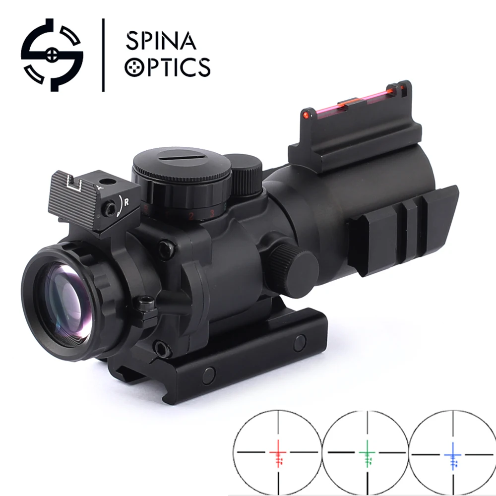 SPINA оптика тактический прицел 4x32 Acog прицел 20 мм ласточкин хвост рефлекторная Оптика прицел для охоты
