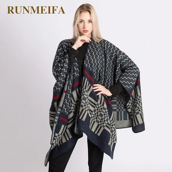 

[RUNMEIFA] 2018 New Young girl bohemian geometry scarf tassel hooded cloak cape women clothes classic shawl