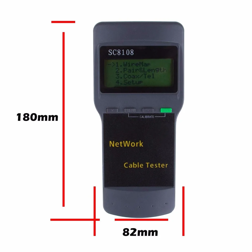 Оригинальный тестер сетевого кабеля SC8108 rj45 ЖК дисплей Многофункциональный