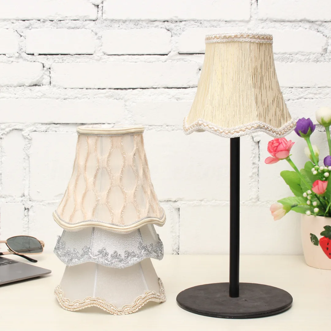Vintage Small Lace Lamp Shades Textured Fabric Covers for Ceiling Chandelier Vintage Small Lace Lamp Shades Textured Fabric Covers for Ceiling Chandelier