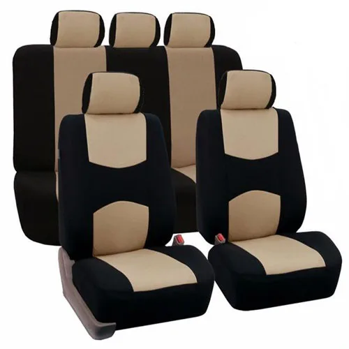 Высокое качество универсальный чехол для автомобильных сидений(полный комплект) Универсальный подходит для большинства автомобильных чехлов аксессуары для интерьера 6 цветов чехлы для сидений - Название цвета: 9pcs beige