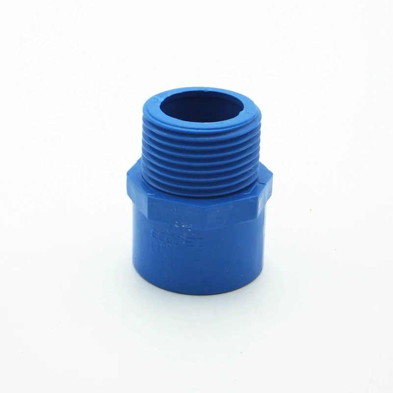 

20mm ID x 1/2" BSP Male Thread PVC Tube Joint Pipe Fitting Adapter Water Connector For Garden Irrigation System