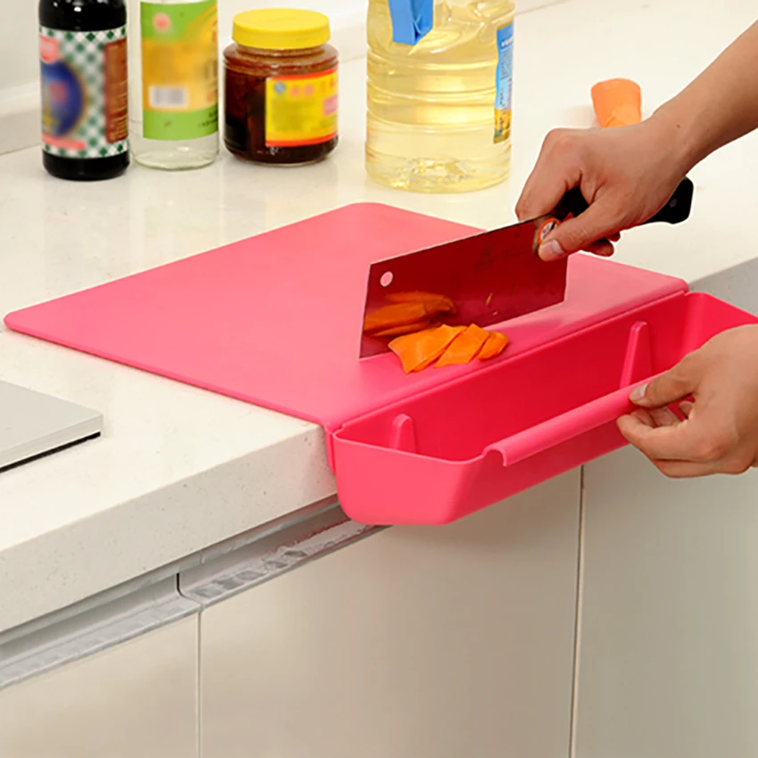 

Chopping Block Sinks Drain Basket Cutting Board Meat Vegetable Fruit Antibacterial Cutting Board Multifunction Kitchen Gadgets