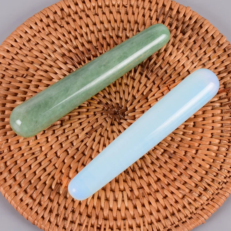 Natural Stone Massage Wand Crystal Mineral Quartz Acupoint Pen Gua Sha Tool Yoni Wand Relax Body Beauty Tool 110mm Health Care Natural Stone Massage Wand Crystal Mineral Quartz Acupoint Pen Gua Sha Tool Yoni Wand Relax Body Beauty Tool 110mm Health Care