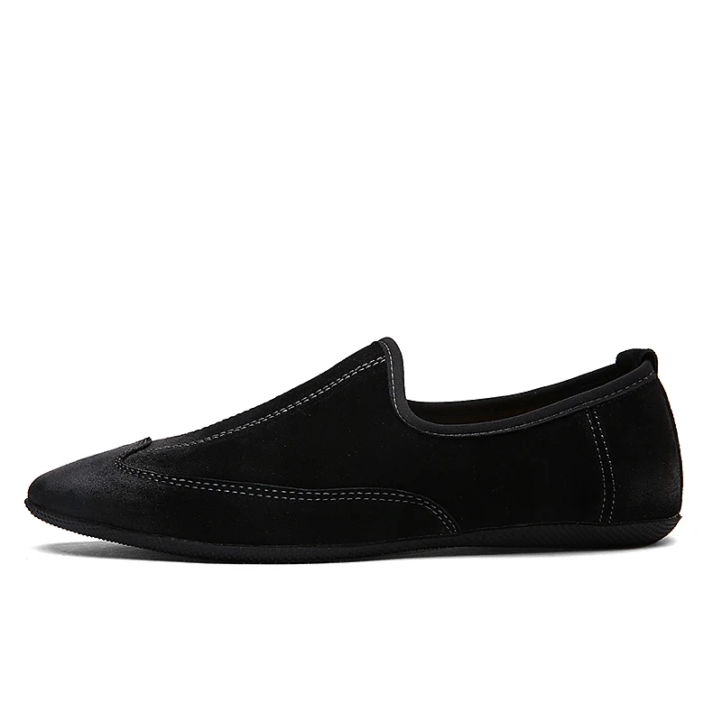 mens suede leather loafers shoes luxury brand italian male footwear shoes adult elegant slip on pointed toe oxford shoes for men (6)