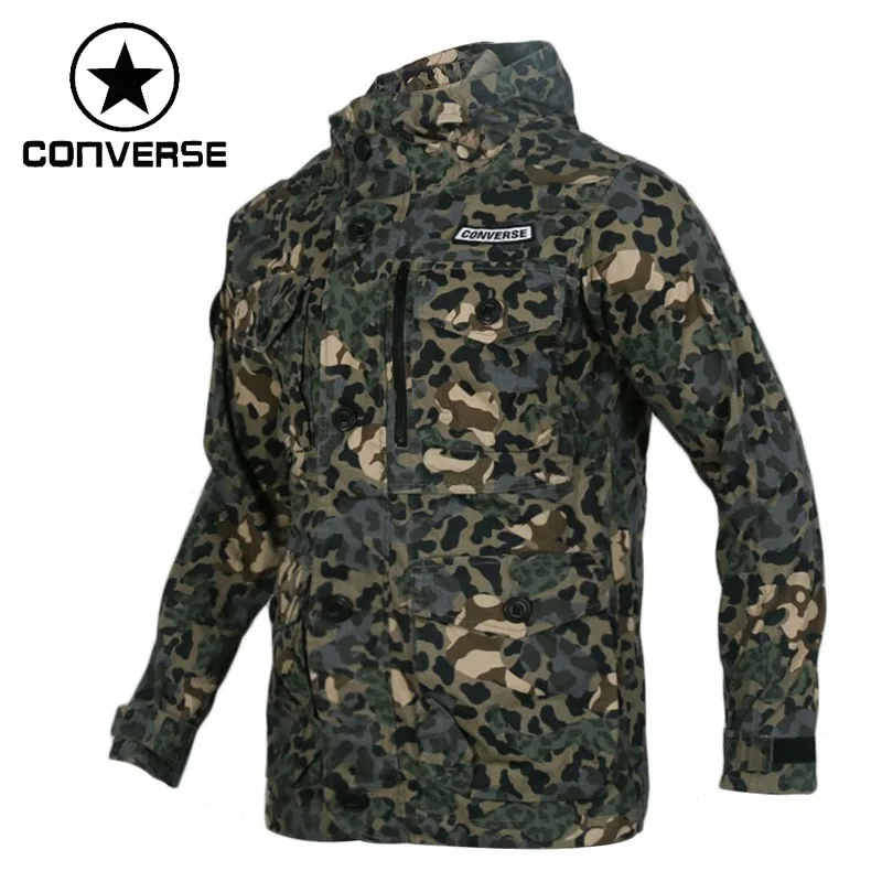 

Original New Arrival 2018 Converse Printed Cotton Utility Jacket Men's Jacket Hooded Sportswear