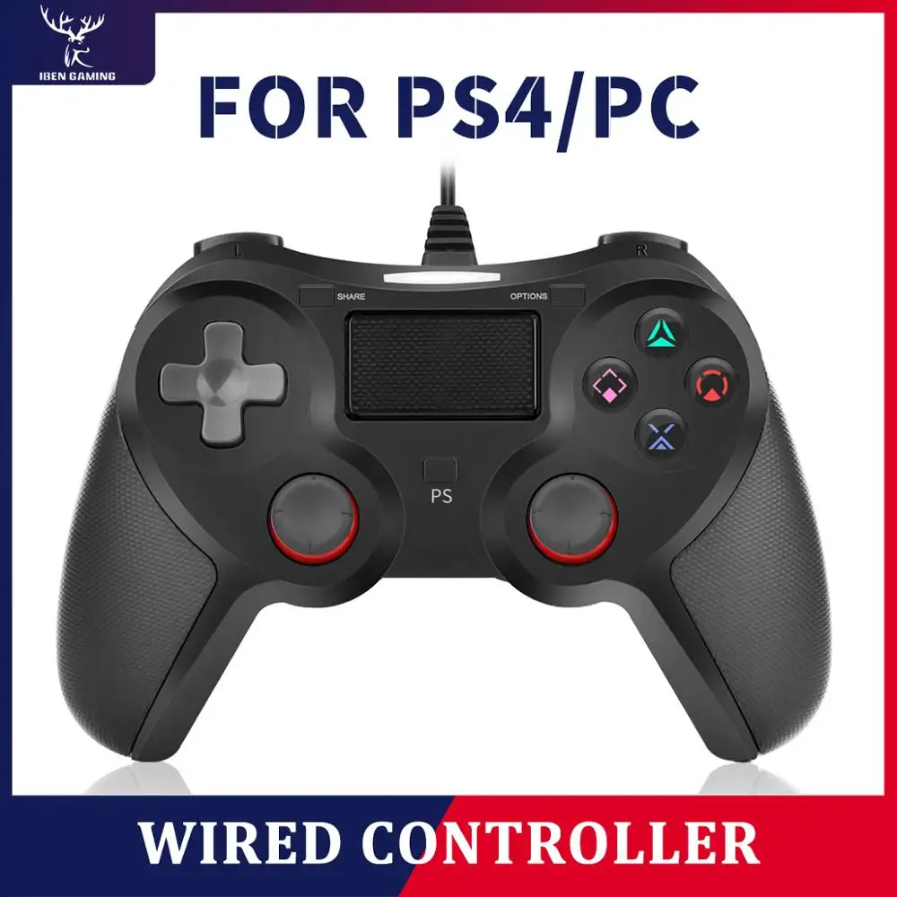 

iBen USB Controller Gamepad Joystick For PS4/PS4 Pro/PS3/PC DualShock Vibration Wired