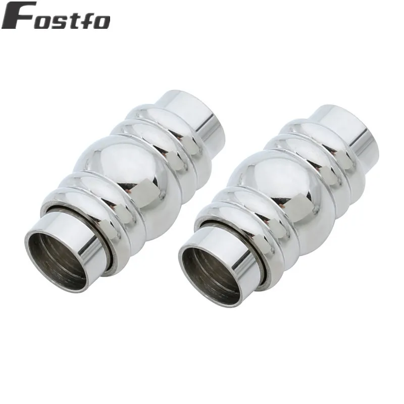 

Fostfo 2pcs/lot Stainless Steel Magnet Clasps Leather Bracelet Clasps Fot For Round 6mm Hole Leather Cord DIY Jewelry Making