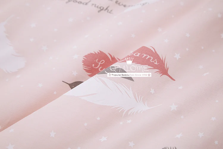Корейская пасторальная принцесса бледно-розовый серый перо хлопок постельные принадлежности набор Король Королева Полный размер Домашний текстиль