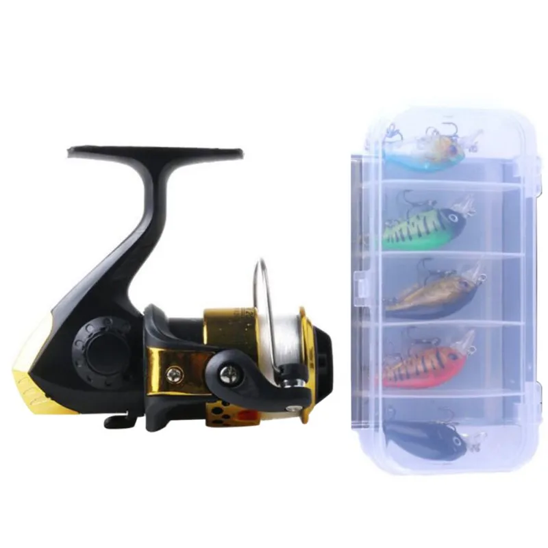 

5.2:1 Long Fishing Wheel Fishing Reels Casting Fishing Line Spinning Hook Lure Bait Set Fishing Gear Set
