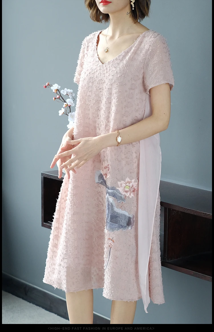 Летняя Новинка 3XL размера плюс розовый элегантный Бохо Макси Сарафан корейский Винтаж сплошной плед свободные миди платья женские вечерние платья