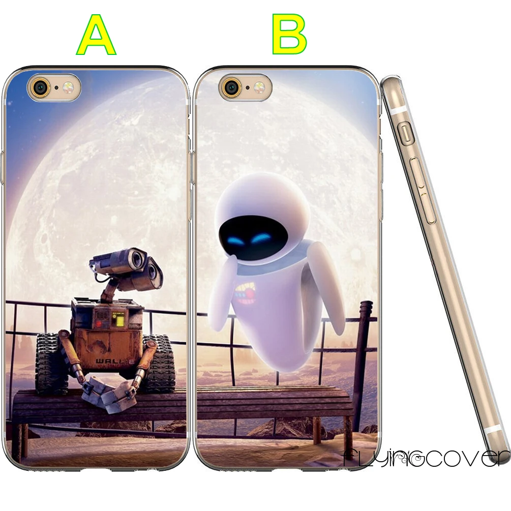 Coque Robot WALL-E EVE Best Friend Clear Soft TPU Silicone Cover for iPhone X 7 8 Plus 5S 5 SE 6 6S 5C 4S 4 iPod Touch Cases |