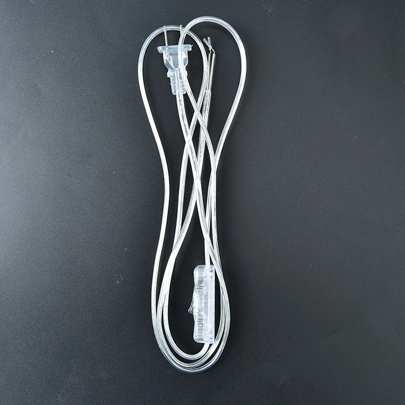 ЕС штекер переключения света Прозрачный удлинитель провода кабель линия кабель 1,8 м выключатель шнур для светодиодный лампы с кнопкой переключатель