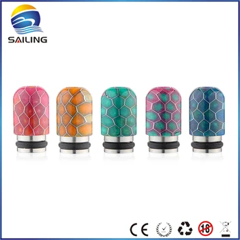 

Sailing 510 Epoxy Resin drip tips mouthpiece net surface stainless core multi color for 510 RTA RBA tank