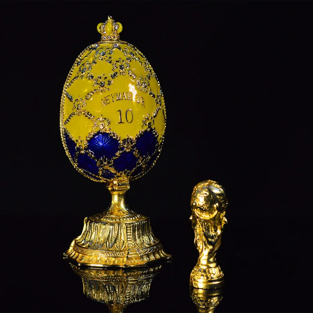 QIFU Новое поступление Россия футбольный стиль faberge яйцо для дома deocr