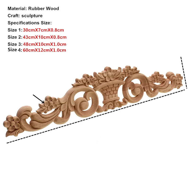 VZLX Неокрашенная древесина наклейки с резьбой угловая аппликация, рама для домашней мебели настенные двери шкафа декоративные деревянные миниатюрные ремесла