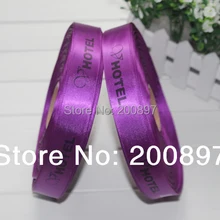 Логотип на заказ Печатный полиэфирные ленты Подарочный посылка украшения ленты с собственным логотипом ярдов/партия 100
