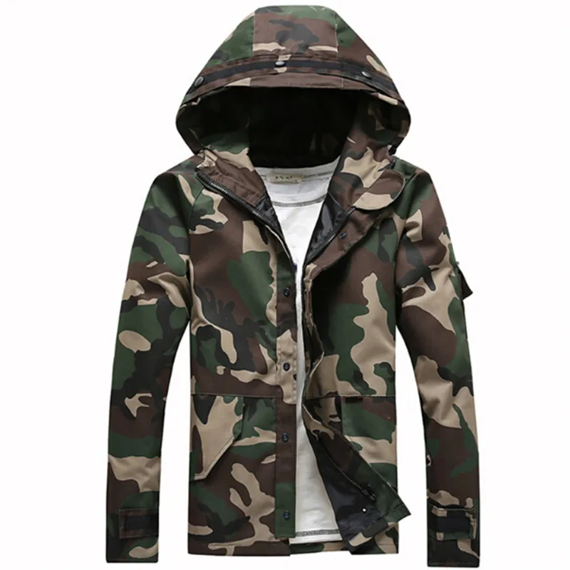 2017 New Arrival Mens Casual Camouflage Jacket Military Style Men Camo