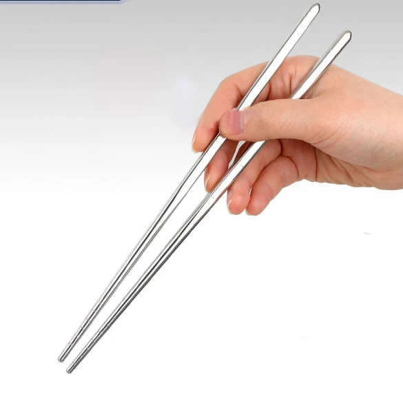 1/5 Pairs Chinese Non-slip Design Chop Sticks Stainless Steel Chopsticks  CYC IJ 