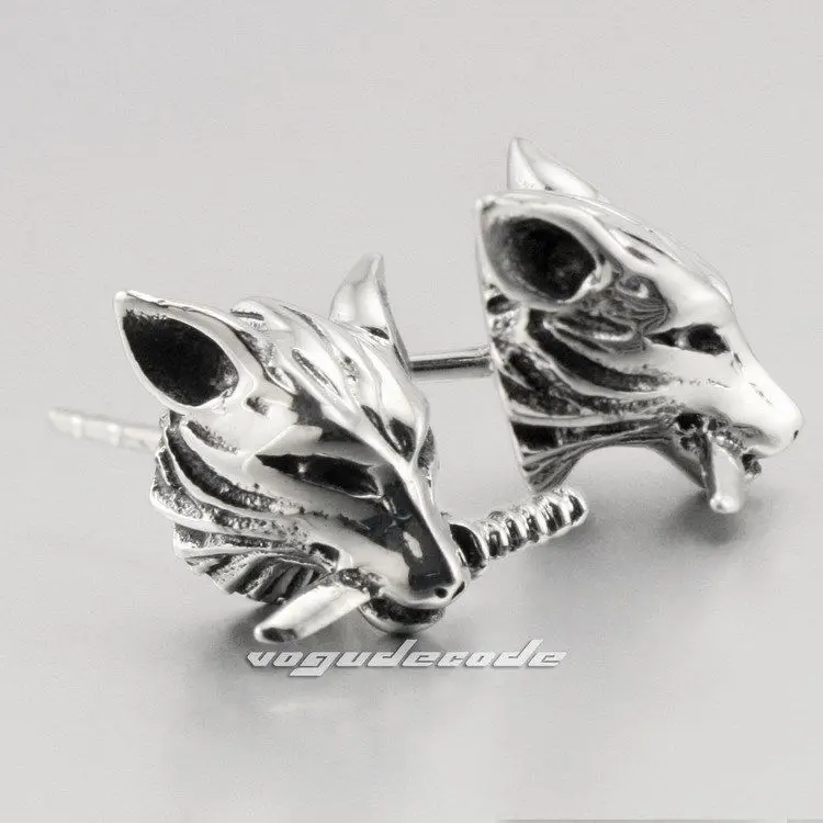 Cool Wolf 316l Stainless Steel Mens Stud Earrings G003 2 Pieces In Cool Wolf 316l Stainless Steel Mens Stud Earrings G003 2 Pieces In From Jewelry Accessories On Aliexpress Alibaba Group