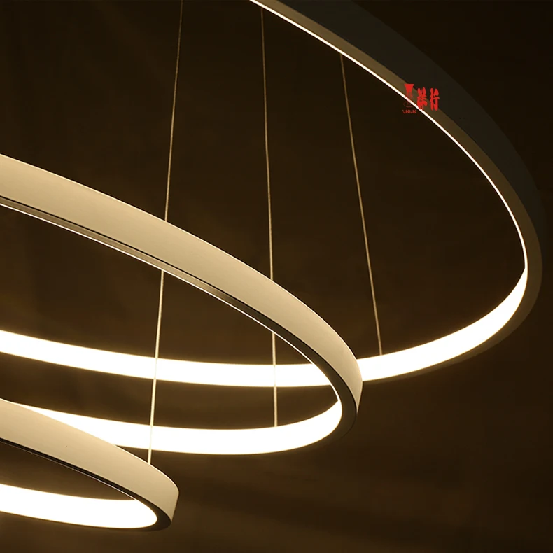 Современная светодиодная люстра акриловое освещение кольцо avize люстры с пультом дистанционного управления потолочные лампы de techo colgante современный