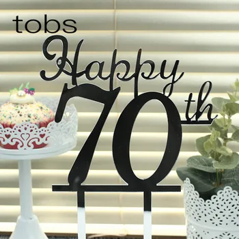 

240pcs/lot Gold silver Happy Birthday Decoration Baby Show Acrylic Figure Wedding Cake Topper