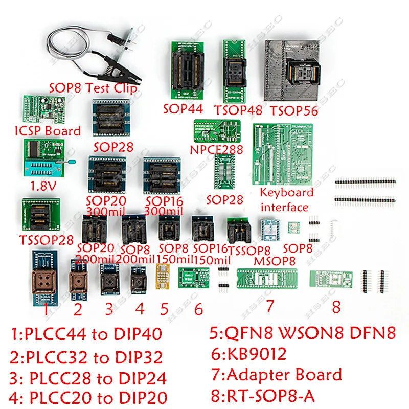 Оригинальный RT809H EMMC Программирование Nand Flash универсальный программатор TSOP56 TSOP48