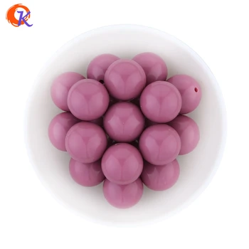 

S69 20MM 100pcs New Winter Color Pale Cherry Kids Play Fun Bubblegum Acrylic Solid Beads For Jewelry CDWB-701175