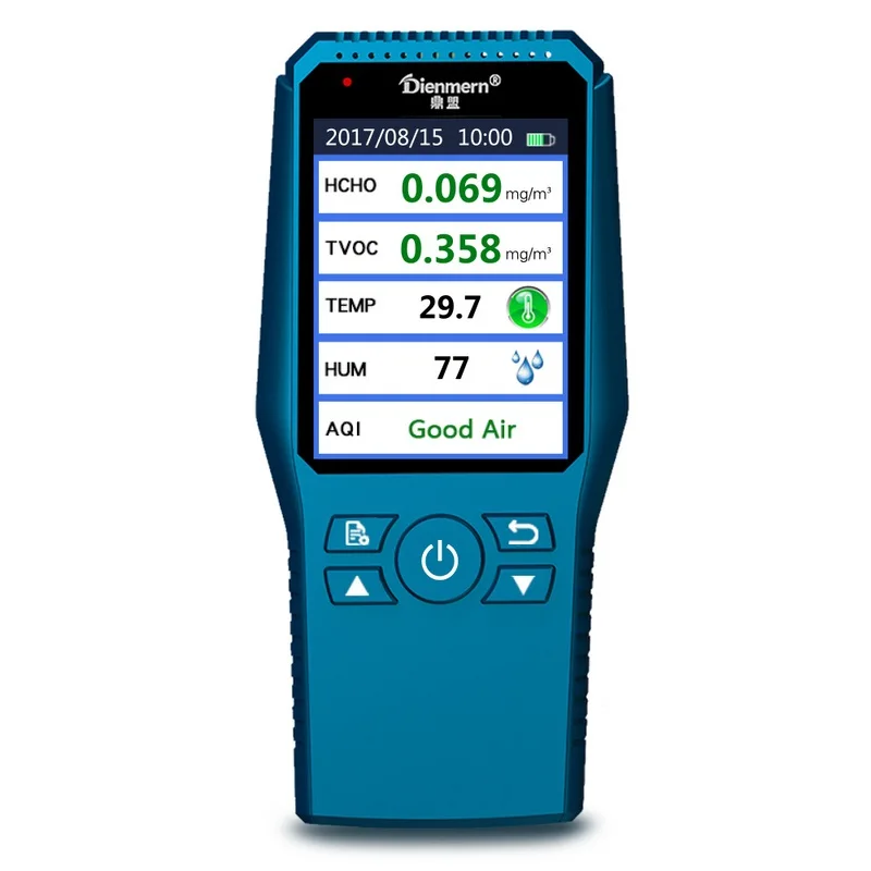 

TVOC HCHO Formaldehyd Detector with Temperature Humidity Meter Air Quality Monitor Gas Analyzer Home Protection Thermometer