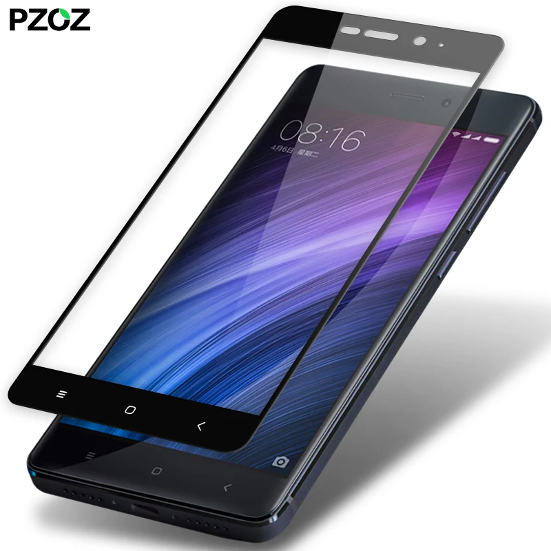Защитное стекло PZOZ для xiaomi redmi note 4x закаленное 2.5D с полным покрытием 4 pro|screen