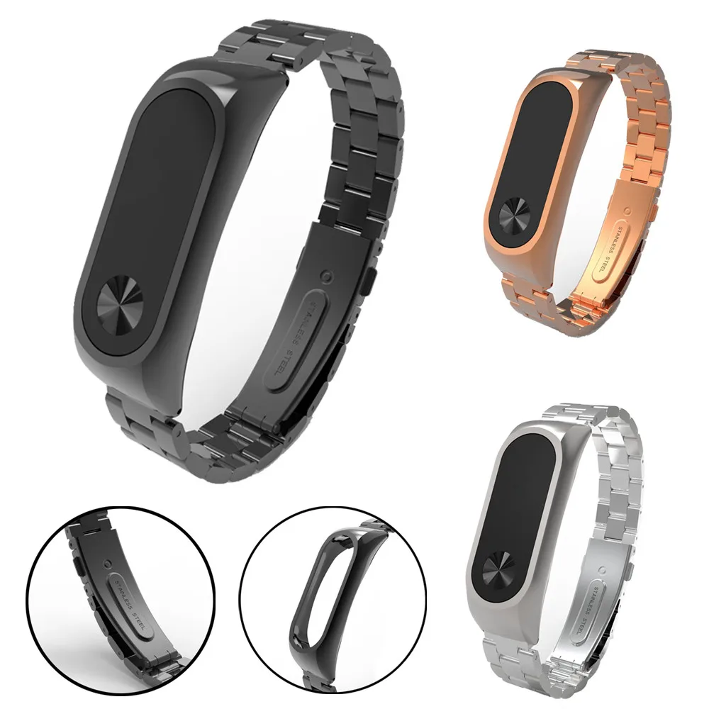 

Watch strap metal ultra-thin comfortable strap for millet Mi Band 2 stainless steel luxury wristband metal ultra-thin new strap