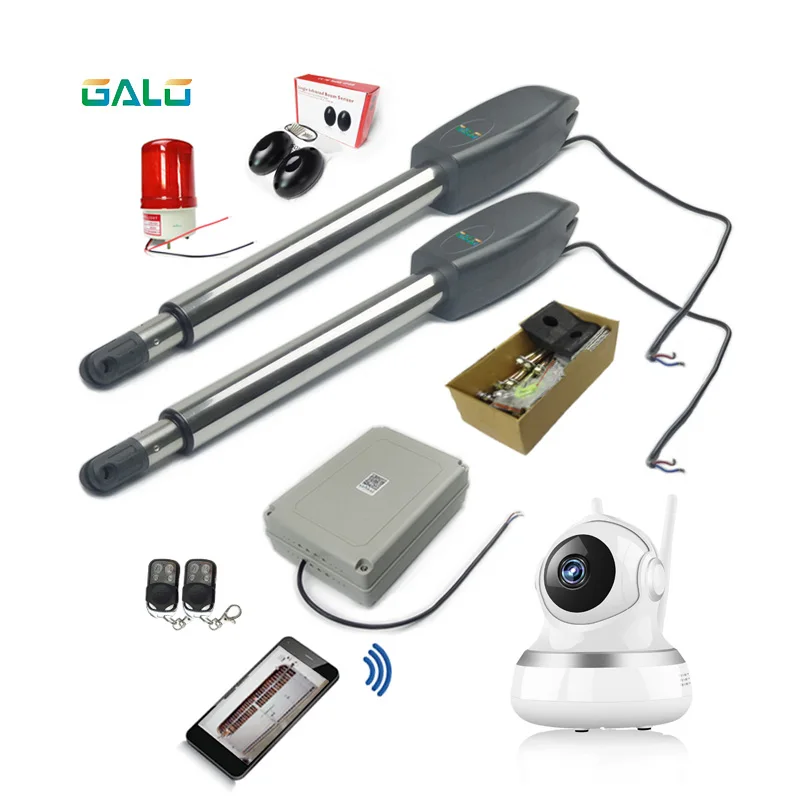 

With wifi camera kit Optional Doulbe Arm Heavy Duty Worm Gear Automatic Swing gate motor / Swing Gate Opener