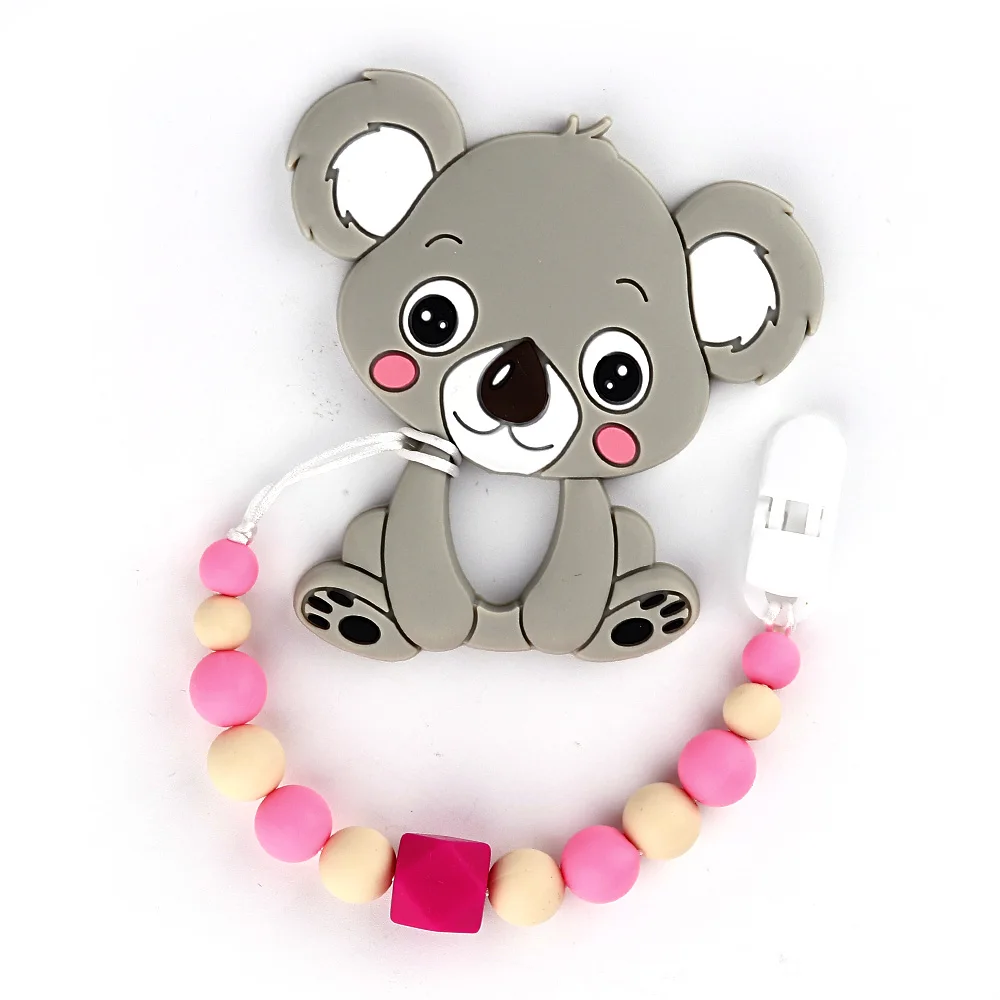 TYRY. HU многоцветная коала соска цепь Материалы пищевого силикона BPA бесплатно для ребенка прорезывание зубов ожерелье кулон игрушки подарки
