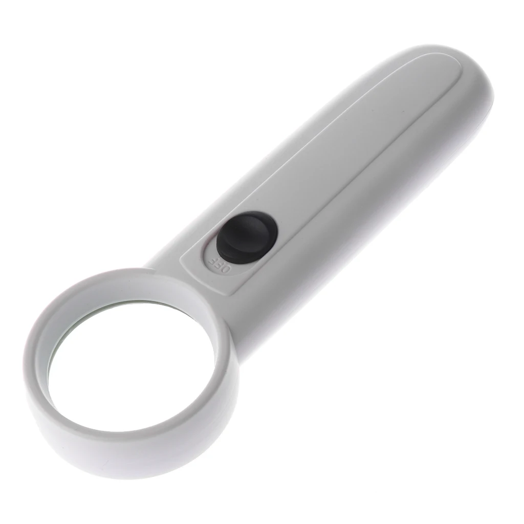 Portable Magnifying Glass with 2 LED Lights 15x Handheld Magnifier Reading Magnifying Glass Lens Jewelry Loupe